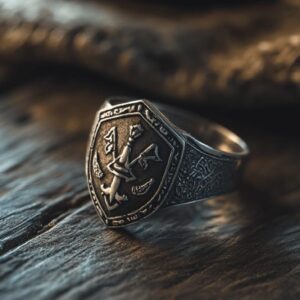Histoire et Symbolisme de la Bague Medievale Viking a l’Epee et au Bouclier